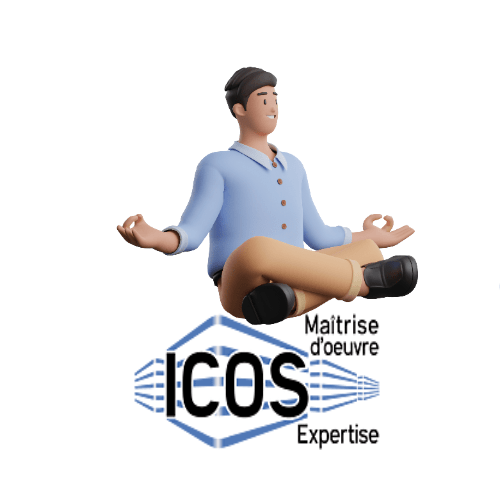 illustration personnage tranquille avec icos